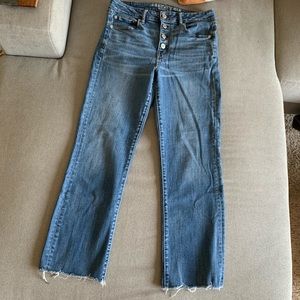 AEO hi-rise cropped jeans
